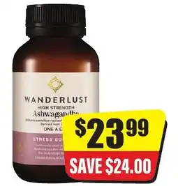 Chemist Discount Centre Wanderlust high strength ashwagandha offer
