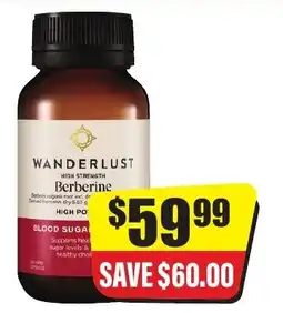 Chemist Discount Centre Wanderlust high strength berberine offer
