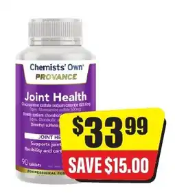 Chemist Discount Centre Chemists' own' provance joint health offer