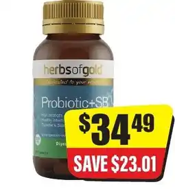 Chemist Discount Centre Herbsofgold probiotic+sb offer