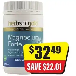 Chemist Discount Centre herbsofgold Magnesium Forte offer