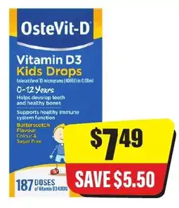 Chemist Discount Centre Ostevit-d vitamin d3 kids drops offer