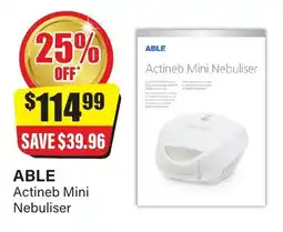 Chemist Discount Centre Actineb Mini Nebuliser offer