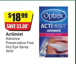 Chemist Discount Centre Actimist offer
