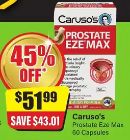 Chemist Discount Centre Caruso's Prostate Eze Max offer