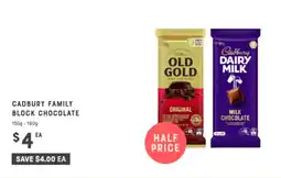 Adelaide's finest Cadbury family block chocolate offer