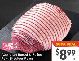 Supa Valu Australian Boned & Rolled Pork Shoulder Roast offer