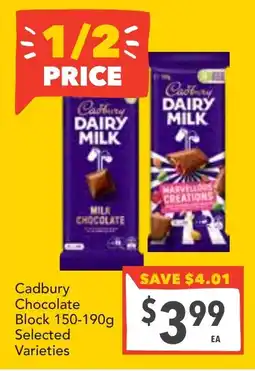 Supa Valu Cadbury Chocolate Block offer