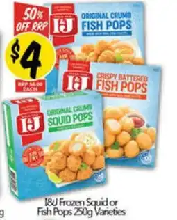 NQR 1&J Frozen Squid or Fish Pops offer