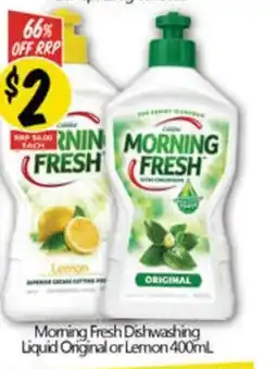 NQR Moming Fresh Dishwashing Liquid Original or Lemon offer
