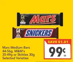 Supa Valu Mars Medium Bars offer