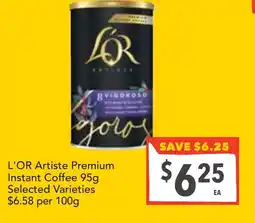 Supa Valu L'OR Artiste Premium Instant Coffee offer