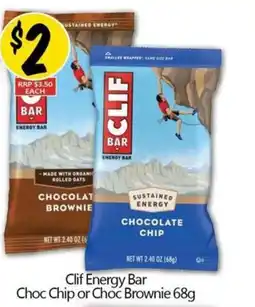 NQR Clif Energy Bar Choc Chip or Choc Brownie offer