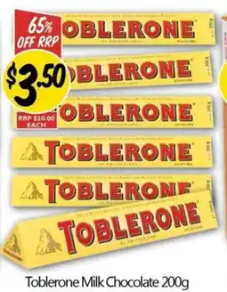 NQR Toblerone Milk Chocolate offer