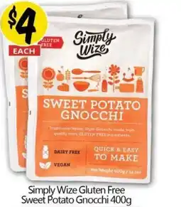 NQR Simply Wize Gluten Free Sweet Potato Gnocchi offer