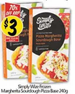 NQR Simply Wize Pizza Margherita Sourdough Base offer