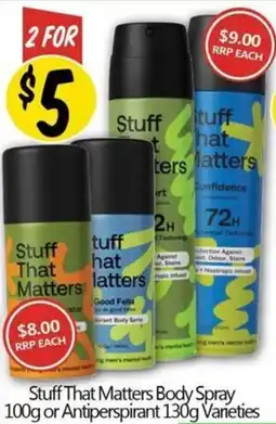 NQR Stuff That Matters Body Spray or Antiperspirant offer