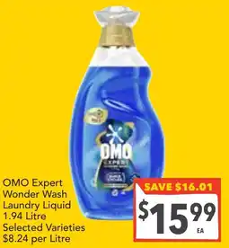 Supa Valu OMO Expert Wonder Wash Laundry Liquid offer