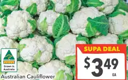 Supa Valu Australian Cauliflower offer