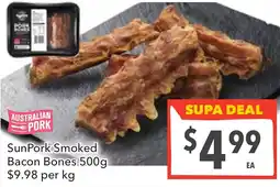 Supa Valu SunPork Smoked Bacon Bones offer
