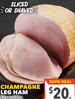Supa Valu Champagne leg ham offer