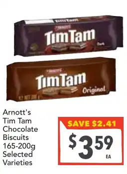 Supa Valu Arnott's Tim Tam Chocolate Biscuits offer