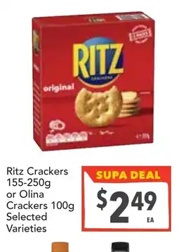 Supa Valu Ritz Crackers or Olina Crackers offer