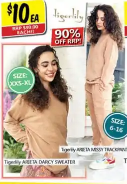 NQR Tigerlily arieta missy trackpants tigerlily arieta darcy sweater offer