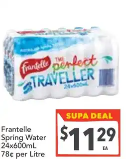 Supa Valu Frantelle Spring Water offer