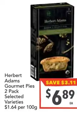 Supa Valu Herbert Adams Gourmet Pies offer