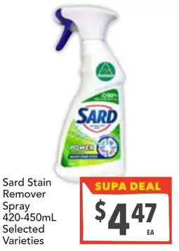 Supa Valu Sard Stain Remover Spray offer