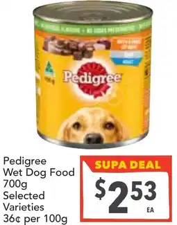 Supa Valu Pedigree Wet Dog Food offer