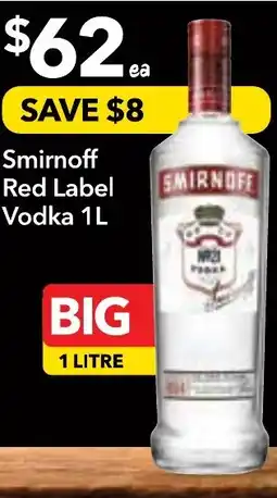 Supa Valu Smirnoff Red Label Vodka offer