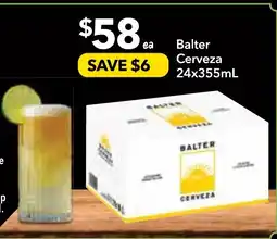 Supa Valu Balter Cerveza offer