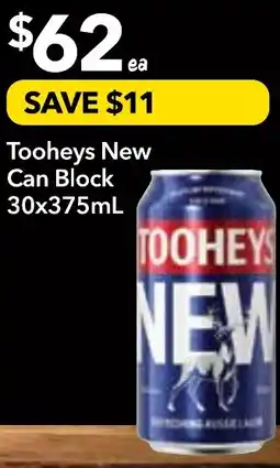 Supa Valu Tooheys New Can Block offer