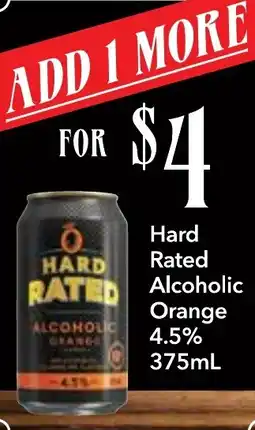 Supa Valu Hard rated rated alcoholic orange offer