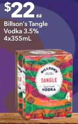 Supa Valu Billson's Tangle Vodka 3.5% offer