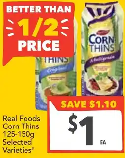 Supa Valu Real Foods Corn Thins offer