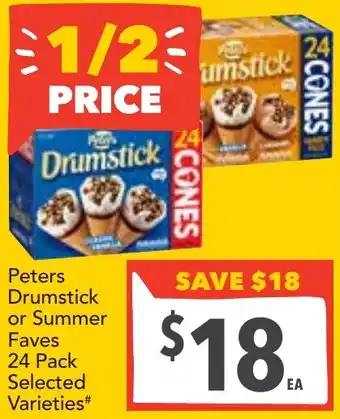Supa Valu Peters Drumstick or Summer Faves offer