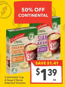 Supa Valu Continental Cup A Soup 2 Serve offer
