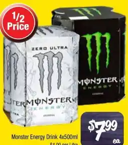Farmer Jack's Monster Energy Drink offer