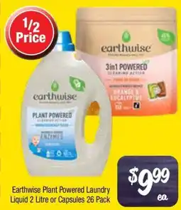 Farmer Jack's Earthwise Plant Powered Laundry Liquid or Capsules offer