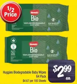 Farmer Jack's Huggies Biodegradable Baby Wipes offer