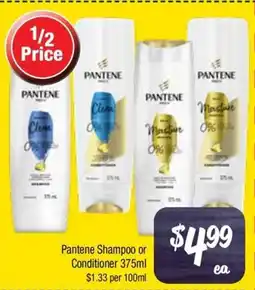Farmer Jack's Pantene Shampoo or Conditioner offer