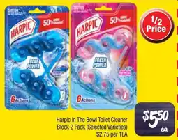 Farmer Jack's Harpic In The Bowl Toilet Cleaner Block 2 Pack offer