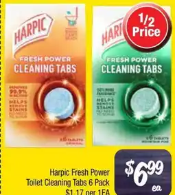 Farmer Jack's Harpic Fresh Power Toilet Cleaning Tabs offer
