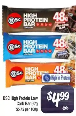Farmer Jack's BSC High Protein Low Carb Bar offer