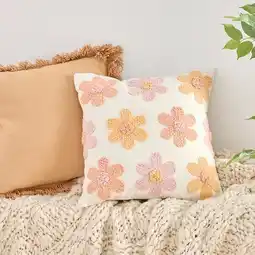 Pillow Talk Blossom Embroidered Square by Habitat offer