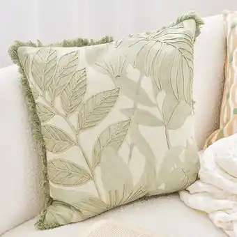Pillow Talk Elowen Embroidered Square Cushion by Habitat offer