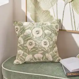 Pillow Talk Holly Embroidered Square Cushion by M.U.S.E offer
